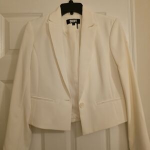 DKNY Women's Ivory Blazer Xs